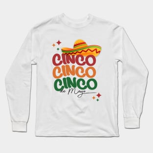 Funny Tee Cinco De Mayo Mexican - Sombrero Tshirt Summer Mexican Fiesta Vacation Tee Tops Long Sleeve T-Shirt